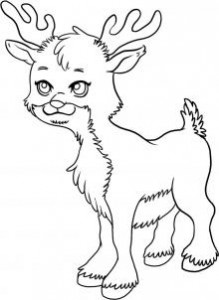 Как карандашом нарисовать оленя для детей