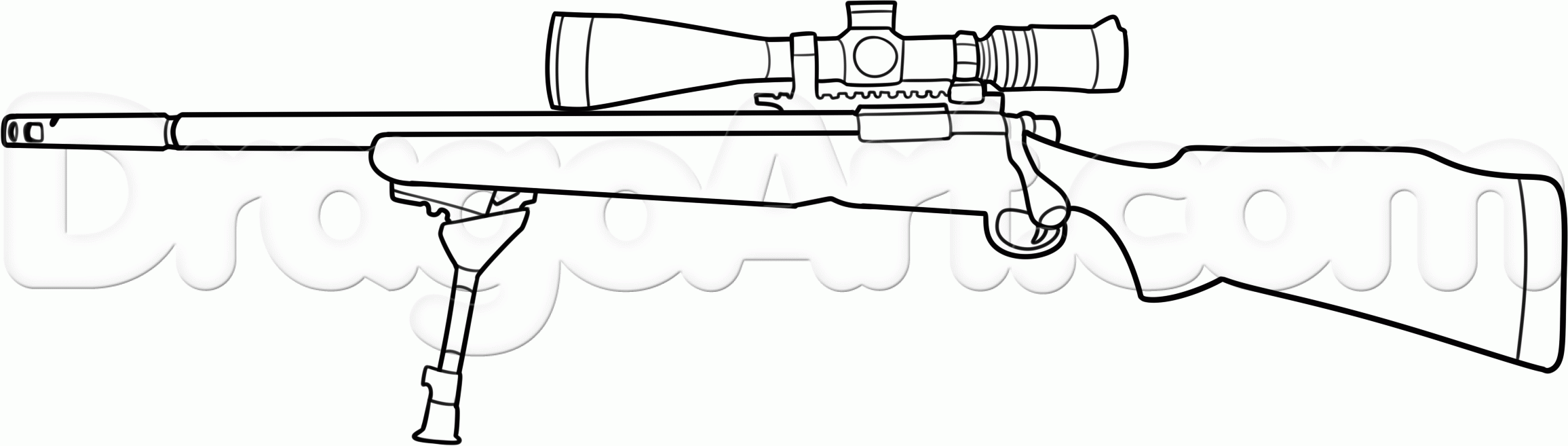 Рисунок снайперской винтовки м24