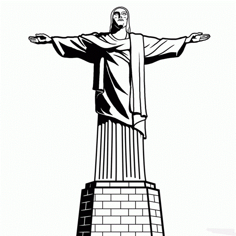 Как нарисовать статую Христа Спасителя