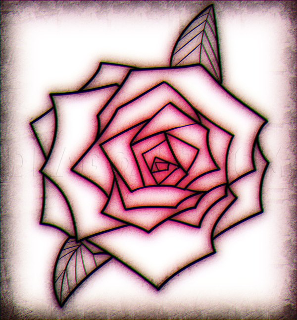 Как нарисовать геометрическую розу